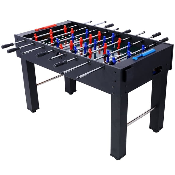 , 54-Inch Hurricane Foosball Table for Family Game Rooms with Light Cherry Finish, Analog Scoring and Free Accessories black, Black ,Mdf+Steel ,