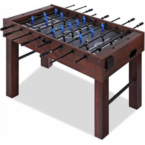 54 Inch Large Size Foosball Table for Adults, Competition Full Size Soccer Game Table with 2 Balls, Football Table Game Room
