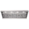 thumbnail image 1 of Akicon 54 Inch Range Hood Insert, Stainless Steel 8" Ducted Insert/Built-in Kitchen Vent Hood with 1200 CFM Suction, Dimmable LED Lights and Dishwasher Safe Filters, 4-Speed -Warm White, 1 of 7