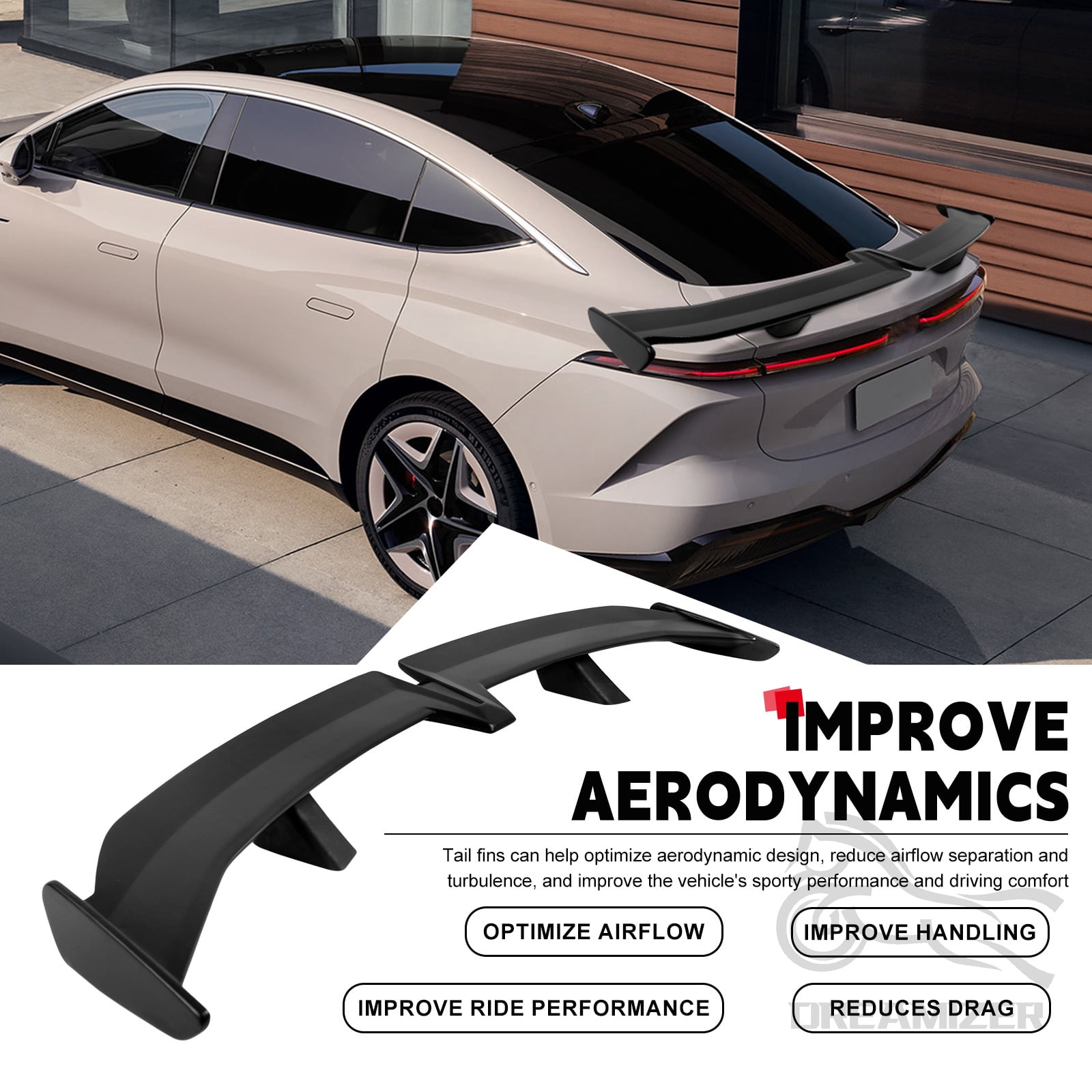 54 Inch Universal Rear Spoiler, PRO Style Car Rear Trunk Spoiler Wing ...
