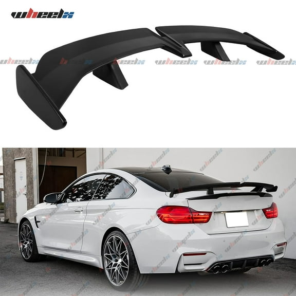 54 Inch Universal Rear Spoiler, PRO Style Car Rear Trunk Spoiler Wing Spoiler Compatible with Mazda Miata RX-7 Chevy Corvette Camaro Nissan Lexus Toyota Honda Civic Ford Mustang Scion, Matte Black