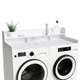 thumbnail image 1 of 54 Inch Washer Dryer Topper with High Edge Waterproof MDF Double Layer Counter Storage for Laundry, 1 of 10