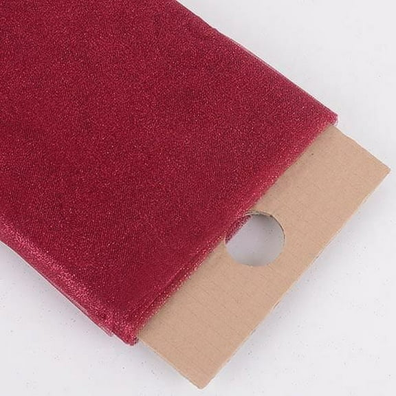 54" Inch X 10 Yards Premium Glitter Tulle Fabric Bolt (Burgundy)