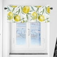 thumbnail image 1 of 54 Inch X 18 Inch Lemon Curtain Valance for Windows, Summer Spring Kitchen Living Room Bedroom Yellow Window Treatment with Rod Pocket, Flowers Pattern, 1 of 5