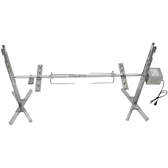 54'' Large Stainless Steel Rotisserie Grill, 25W 88 LBS Pig Hog Chicken Rotisserie Grill Roaster Spit, Rotatable Electric Motor BBQ Motor Kit$$Garden &