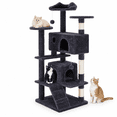 thumbnail image 1 of 54" Multi-Level Cat Tree Tower with Sisal Scratching Posts, 2 Cozy Condos, Perches, Climbing Ladder, and Hanging Toys, Stable Indoor Kitten Activity Center, 1 of 7