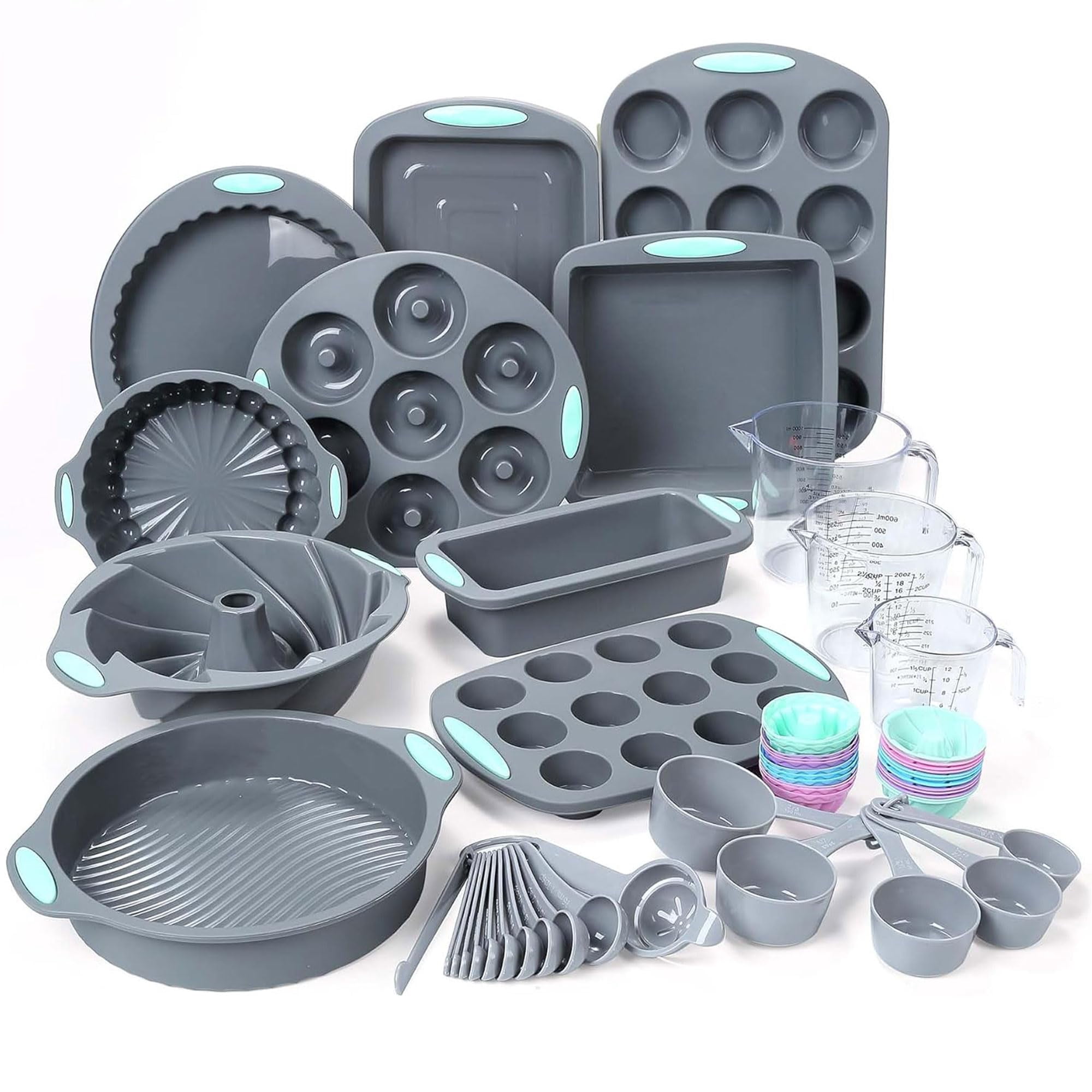 54 Pcs Bakeware Sets Silicone Multi-Use Baking Molds - Walmart.com
