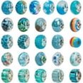 thumbnail image 1 of 54 Pcs Mixed Style and Colors European Beads, Rhinestone Large Hole Glass European Charms Beads fit Bracelet Jewelry Making, 1 of 7