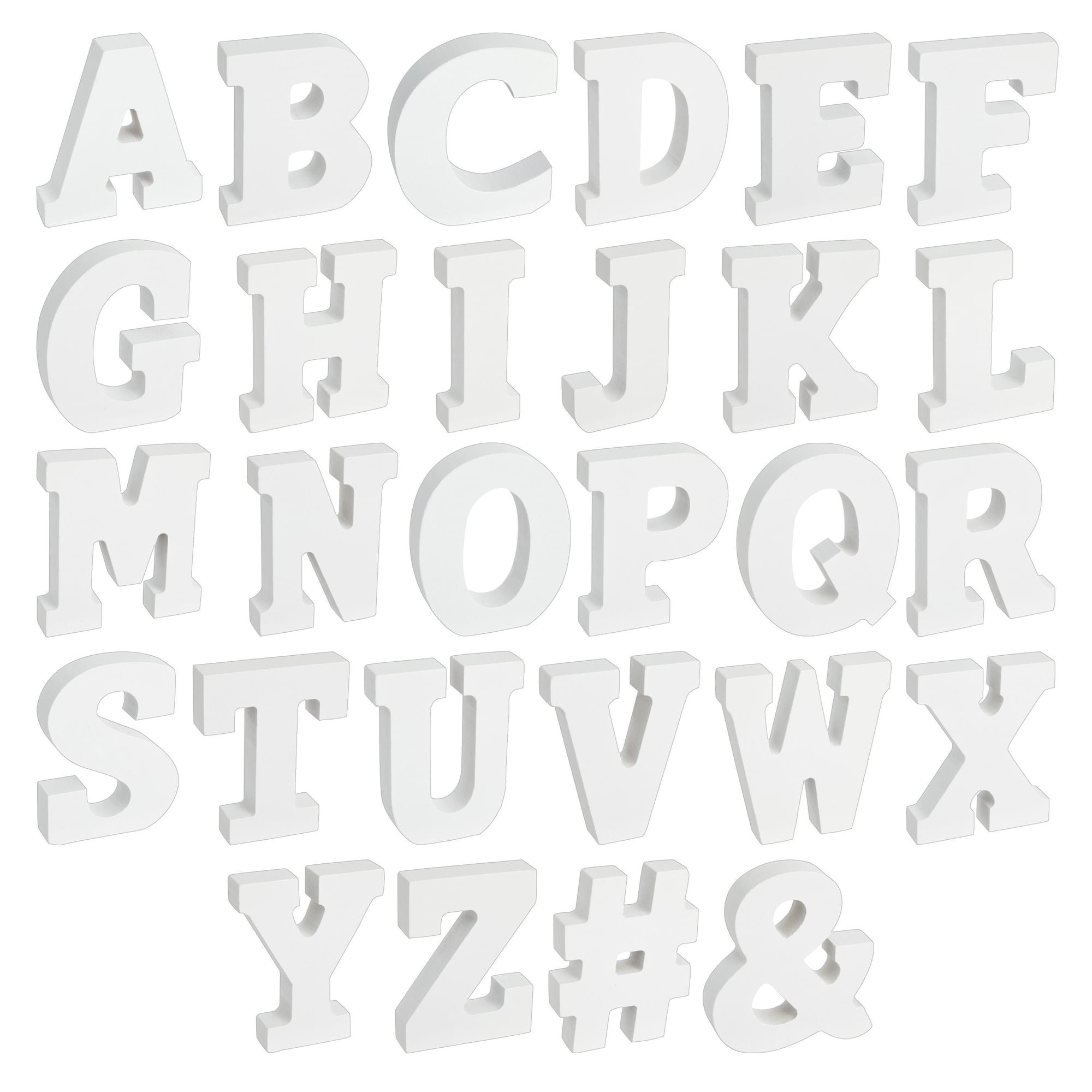 Large 23cm Wooden Letters Small 15cm White Black Alphabet Wedding