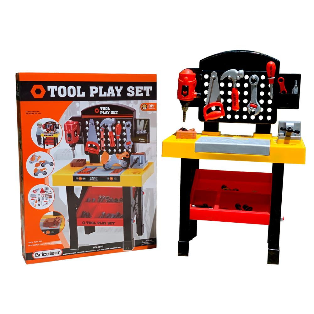 54 Piece Tool Play Set for Kids Little HandyMan Playset, 54 Piece Tool Set Play Set