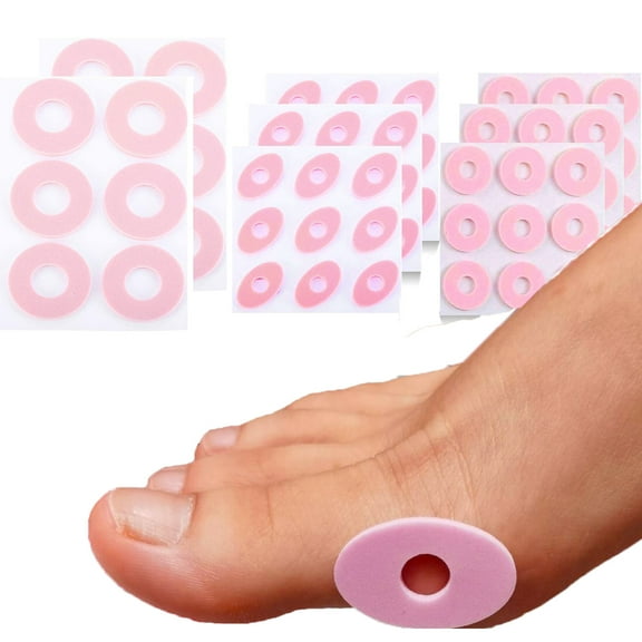 54 Pieces Corn Cushions, Corn Removers for Feet, Oval Callus Pads, Soft Foam Callus Cushions