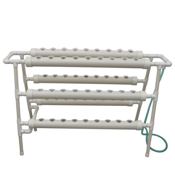 54 Plant Site Hydroponic Grow Kit Gardening Grow Planting System with 110V Water Pump 3 Layer 6 PVC Pipe for Vegetable/Herb/Berry