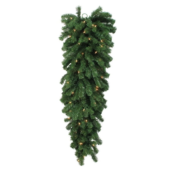 Northlight Pre-Lit Deluxe Windsor Pine Artificial Christmas Teardrop Swag - 54" - Clear Lights