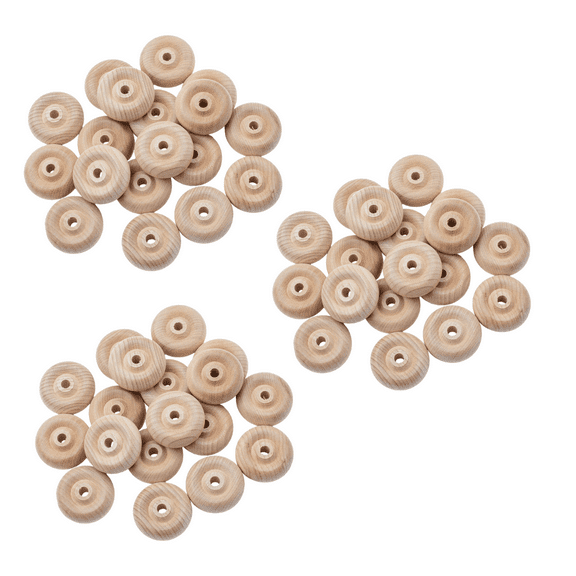 54 Presanded Wooden Wheels - For DIY Model Car Crafts