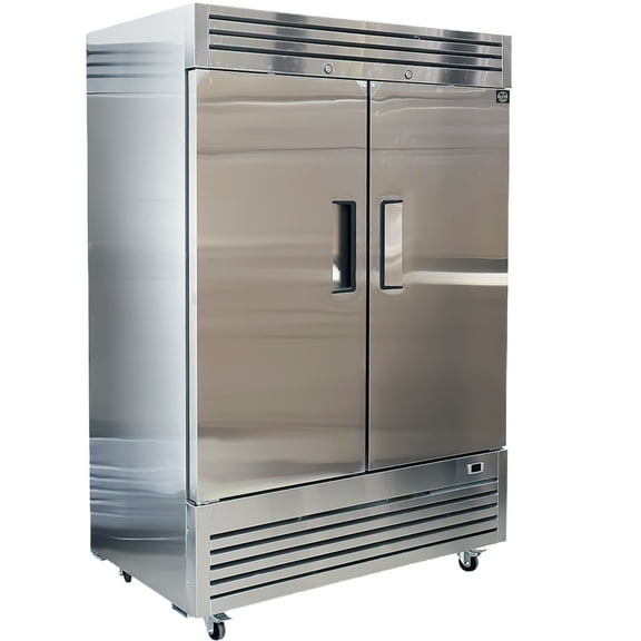 54" Reach-In 2 Solid Door Commercial Refrigerator – 42 cu.ft, Stainless Steel, ETL & NSF Certified