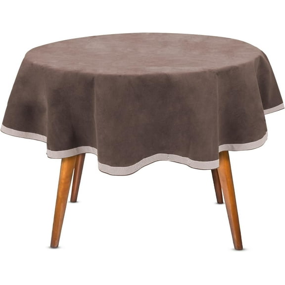 54" Round Taupe Card (Bridge) Table Cover