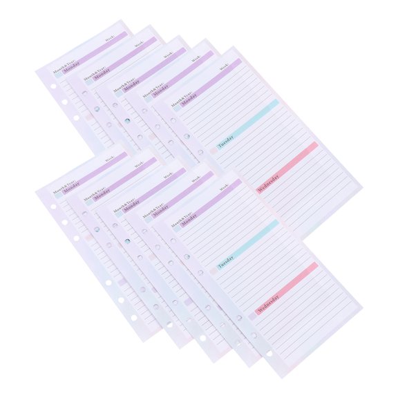 54 Sheets Table Leveler Cabinet Loose-leaf Weekly Planner 17.00X9.50X0.90CM