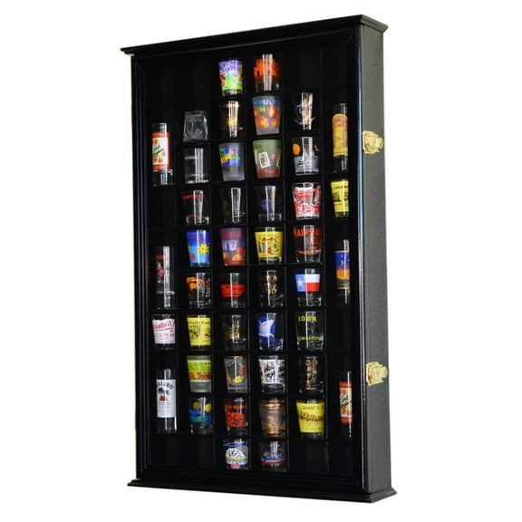 54 Shot Glass Display Case Cabinet