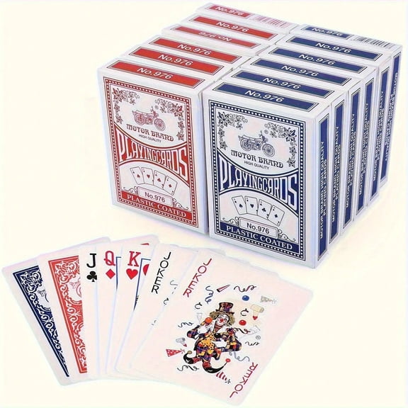 54 Standard Playing Cards, Laminated Paper, Suitable For Blackjack, European Poker, Casata Games, For Adults Aged 14 And Above