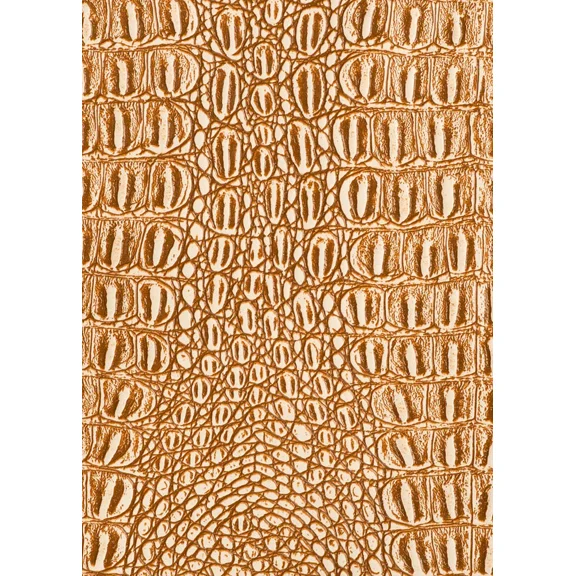 Burlap Fabrics Gator Faux Leather Tan Print - 54 Inch Wide Premium Embossed Sold by the Yard