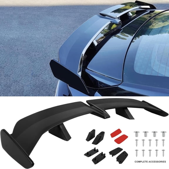 54" Universal Car Trunk Spoiler, Lightweight Design, Fits Vehicles with Flat Trunk Surfaces
