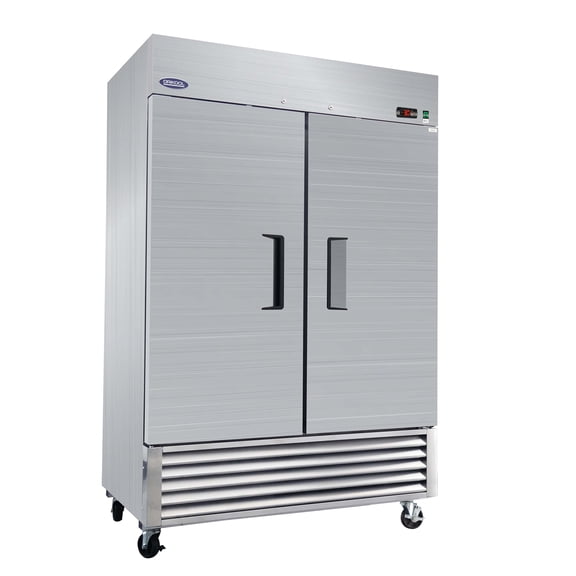 54"W Commercial Reach-In Upright Freezer with 2 Solid Doors, Stainless Steel Freezer, LED Light, Automatic defrost, Digital Temperature Control, Low Noise 49 Cu.ft Freezer for Restaurant, Bar, Shop