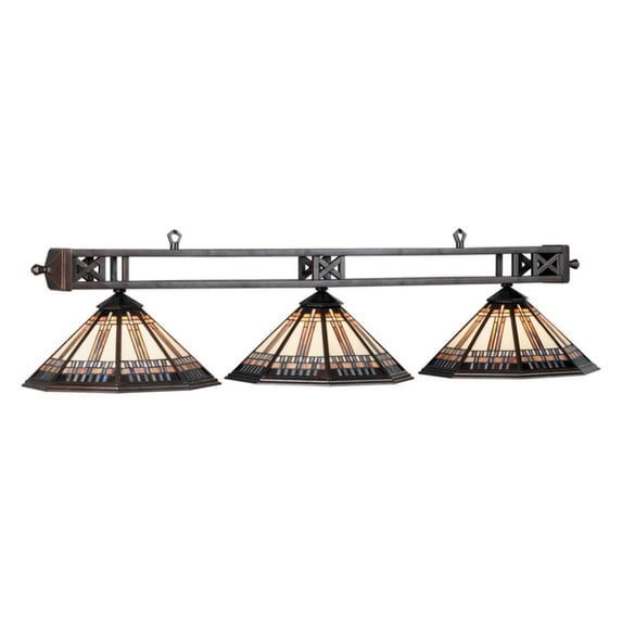 Traditional Style 54" Winslow 3-Light Billiard Pendant Lamp