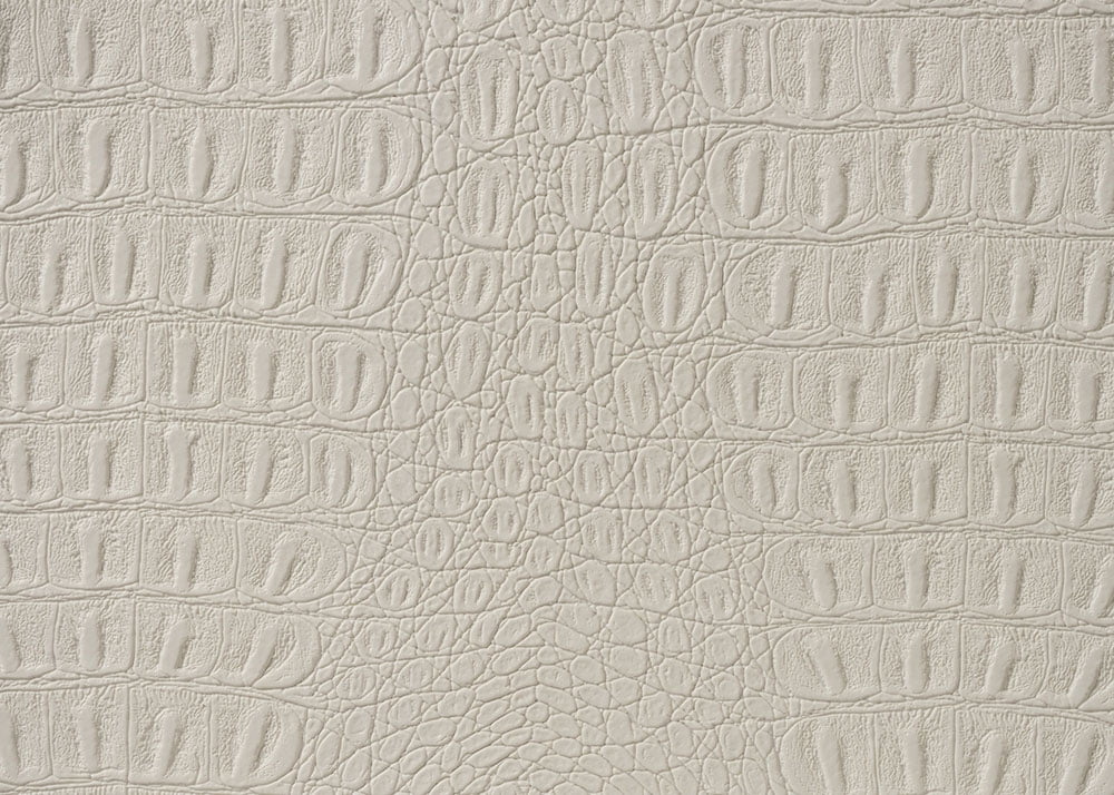 54" White Gator Faux Leather Fabric - By The Yard