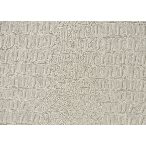 54" White Gator Faux Leather Fabric - By The Yard