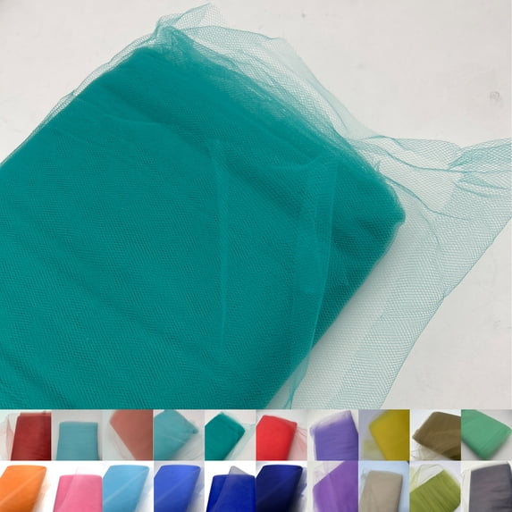 54" Wide 100% Polyester Tulle Non-Stretched Fabric by the Bolt (40 Yards) - Lightweight, Breathable & Anti-Wrinkle for Bridal, Costumes, Decorations & Backdrop
