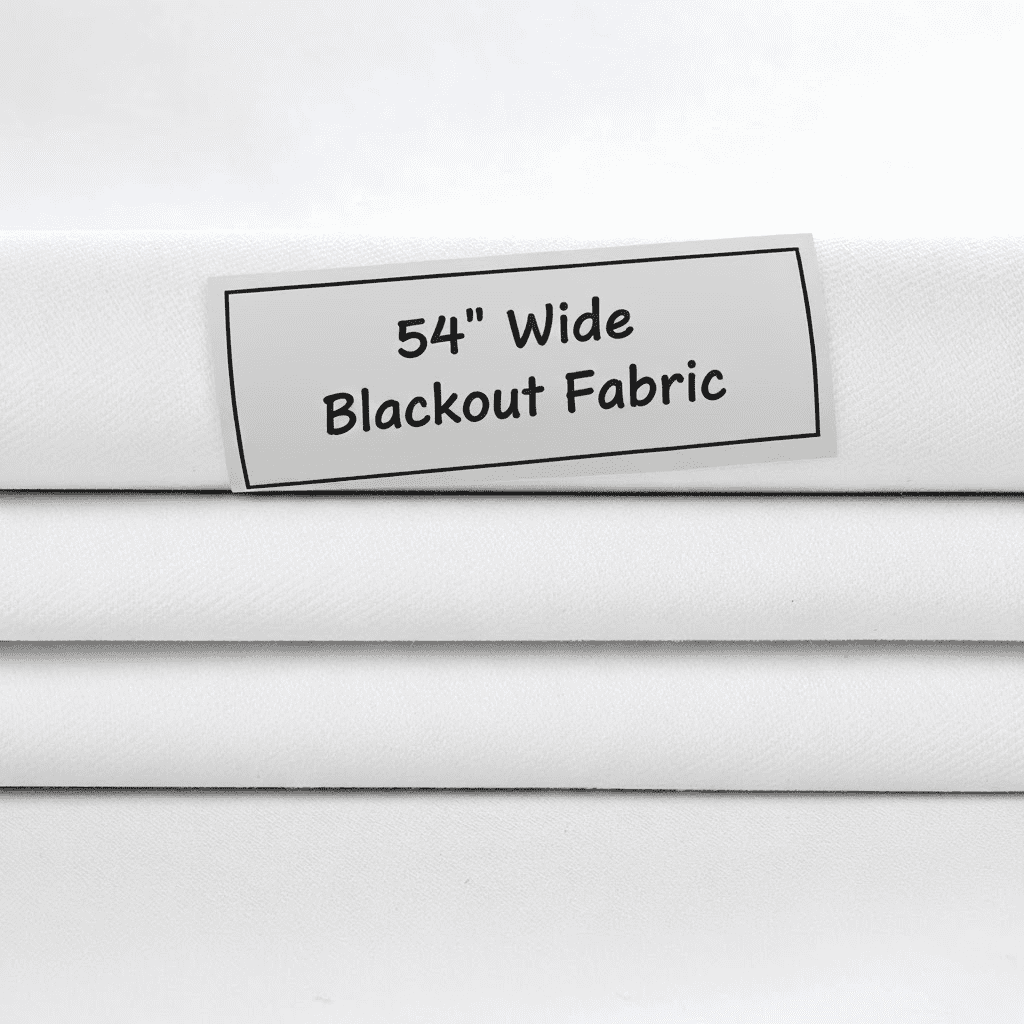 54'' Wide Blackout Drapery Lining Color White Fabric By the Yard - WHITE