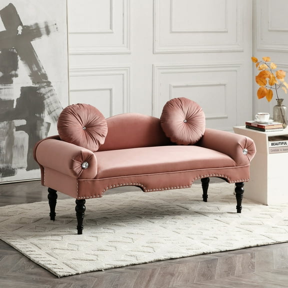 54" Wide Mid - Century Modern Loveseat with Foam Cushions / Easy to Assemble in Small Rooms