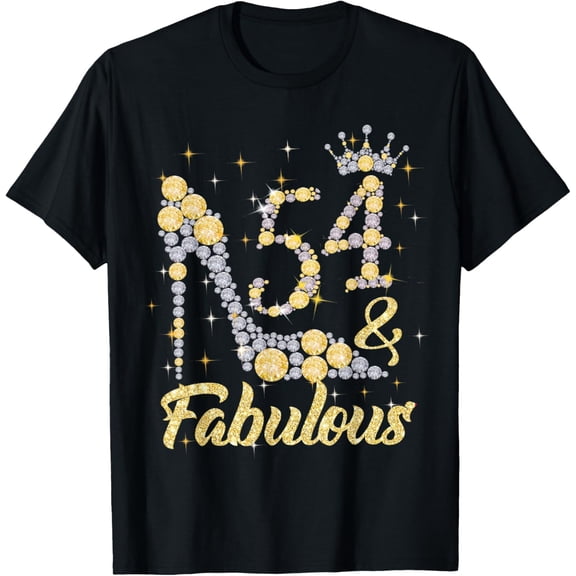 54 and Fabulous 54th Birthday Crown for Her Women 1970 T-Shirt