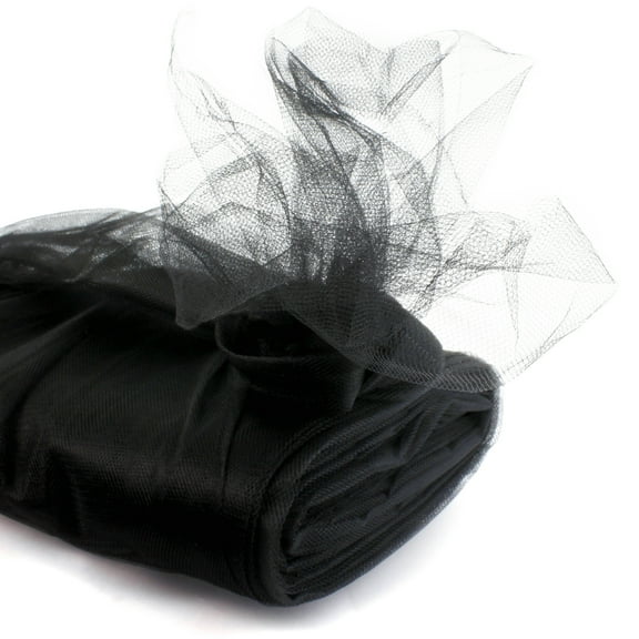54" by 25 Yards Premium Tulle Fabric Bolt For Crafts, Weddings, Party Decorations, Gifts - Black