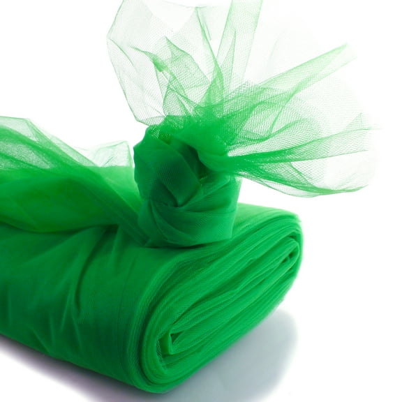 54" by 25 Yards Premium Tulle Fabric Bolt For Crafts, Weddings, Party Decorations, Gifts - Emerald