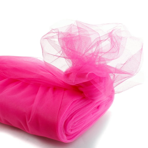 54" Tulle Fabric Bolt - Hot Pink