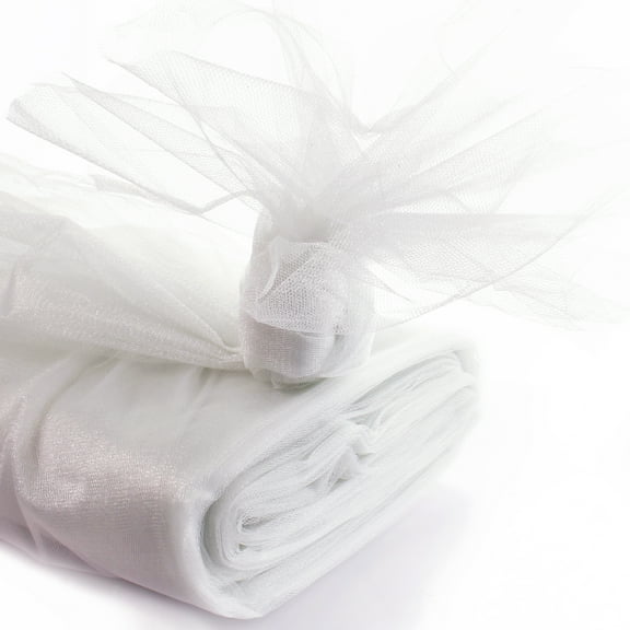 54" by 25 Yards Shimmer Tulle Fabric Bolt For Crafts, Weddings, Party Decorations, Gifts - Gray