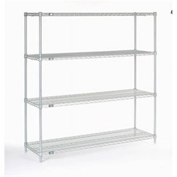 54 in. Chrome Wire Shelving - Chrome - 60 x 18 in.