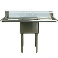 thumbnail image 1 of 54 in. Commercial Single Compartment Sink with Left Right Drain Board NSF Certified, 1 of 9
