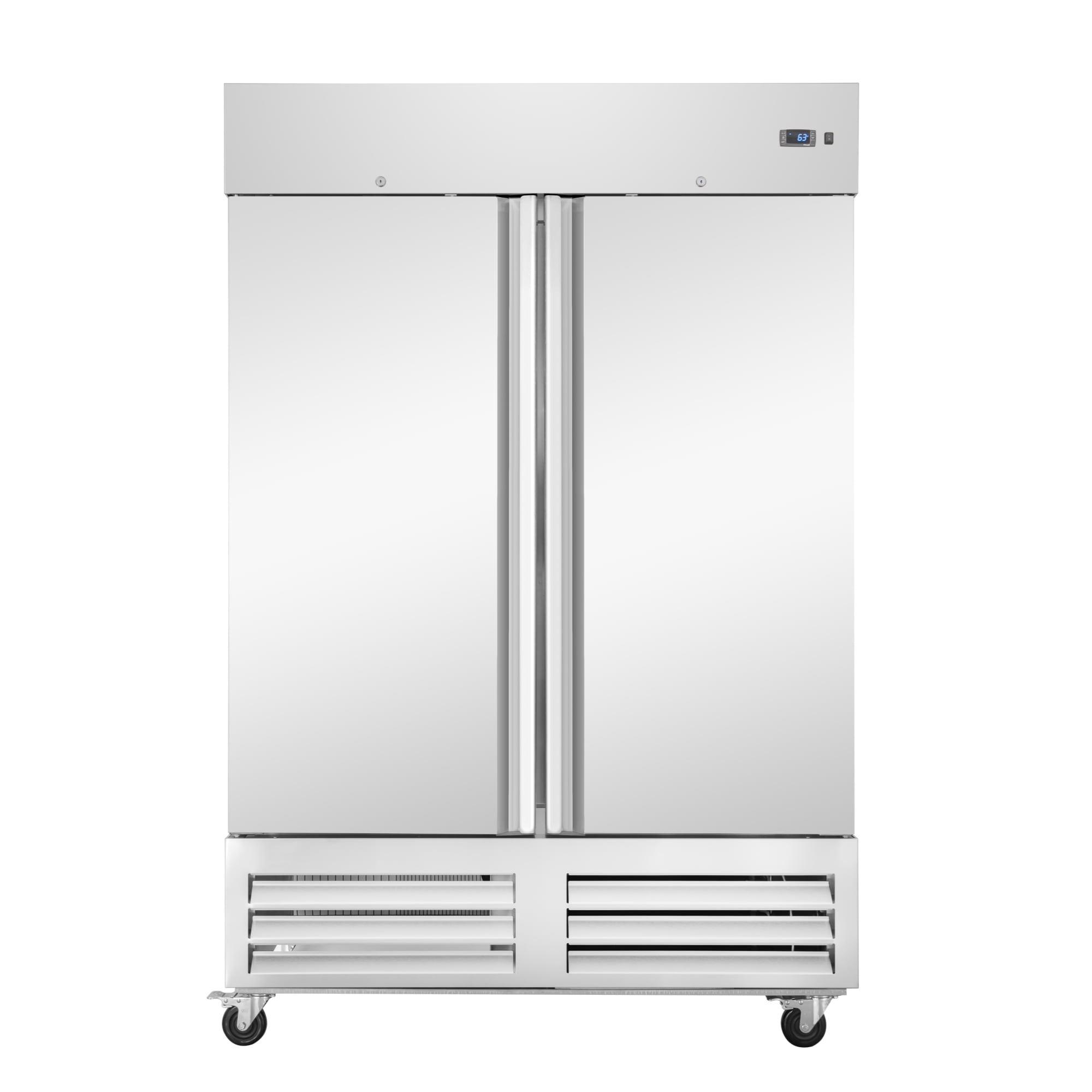 54" Stainless Steel Commercial Two-Door Convertible Refrigerator/Freezer