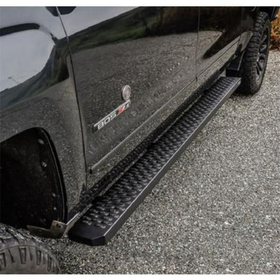 54 in. Grate Steps Cab Length Black Running Boards for 2007-2018 Chevy Silverado 1500