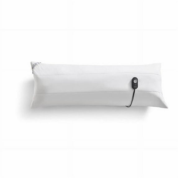 54 in. Heated Body Pillow with Temperature Controller, White