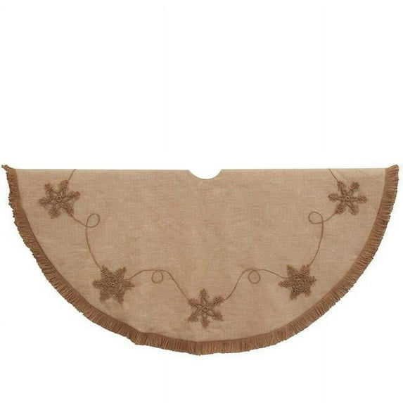 54 in. Jute with Macrame Snowflake Tree Skirt
