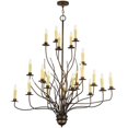 thumbnail image 1 of 54 in. Sycamore 22 Light Chandelier, Antique Copper, 1 of 1