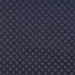 Black Vinyl Fabric Material Embossed Diamond Stitch Synthetic Faux Leather  Upholstery