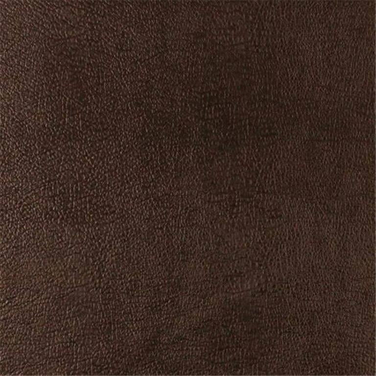 54 in. Wide Chocolate Brown, Metallic Leather Grain
