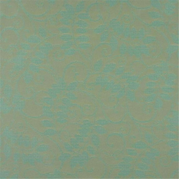 54 in. Wide Light Blue- Floral Vine Outdoor- Indoor- Marine Scotchgarded Fabric