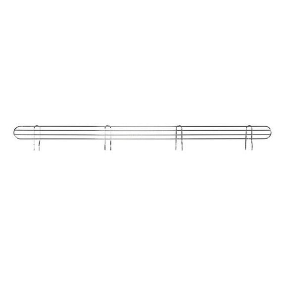 54 in. Wire Shelving Unit Back Ledges - Stainless Steel