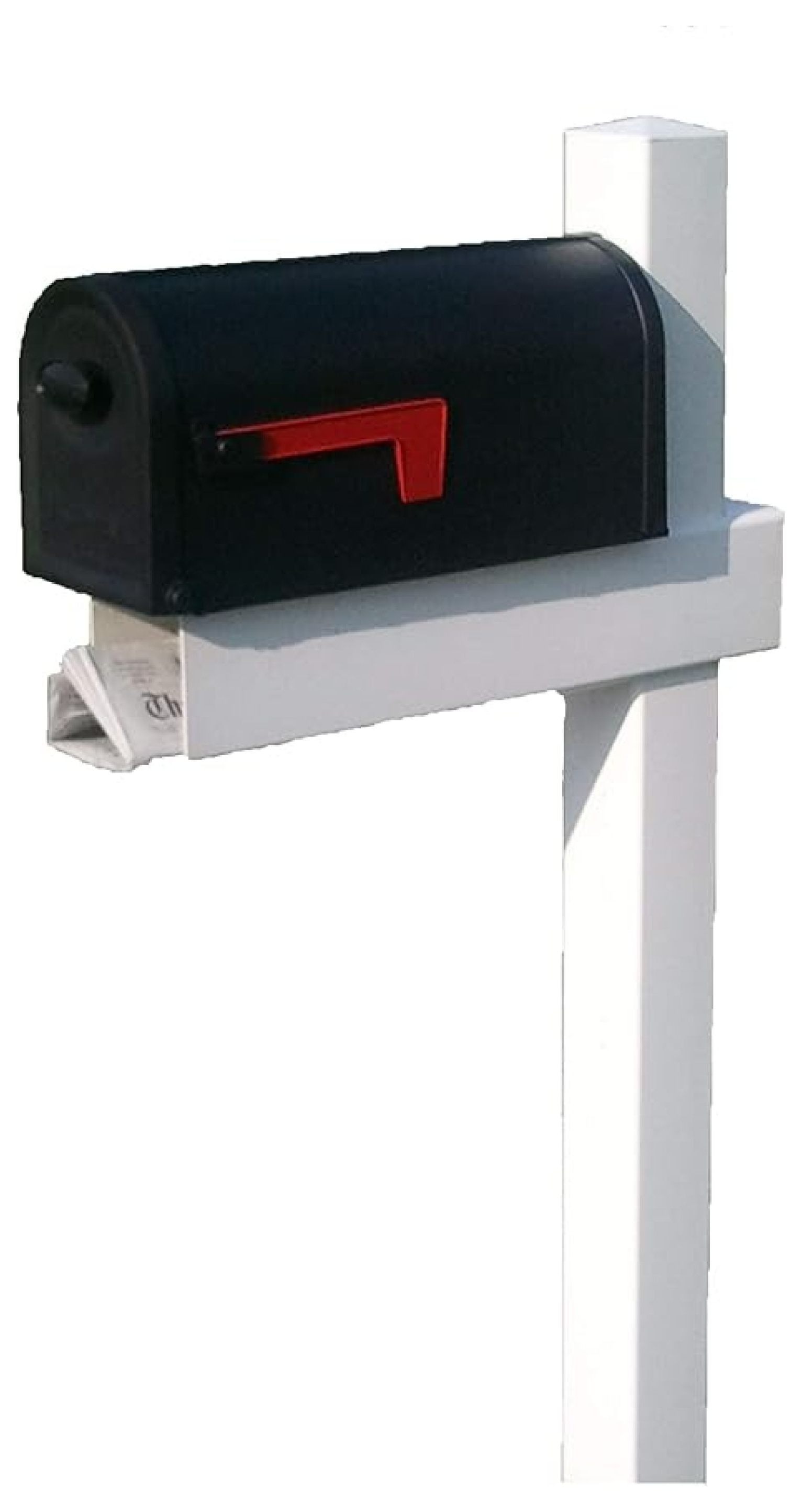 54-in x 24-in Heavy Duty White Vinyl Mailbox Post Sleeve (Mailbox not ...