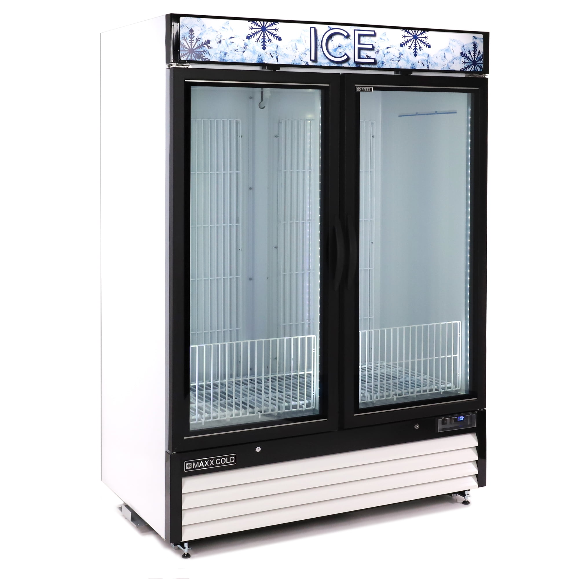 54 inch Double Door Ice Merchandiser, White Exterior, MXM2-48FHC-ICE